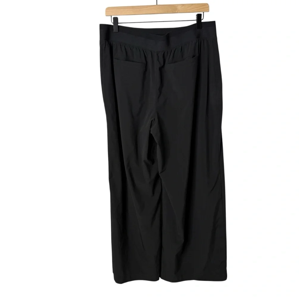 Athleta Brooklyn Heights Pleated High Rise Wide Leg Pants Black Size 16 533436 - Picture 4 of 9